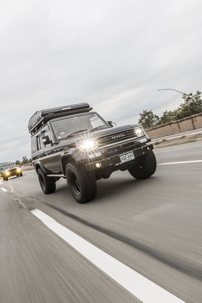 Side profile of 1993 Toyota Land Cruiser with truck suv wheels