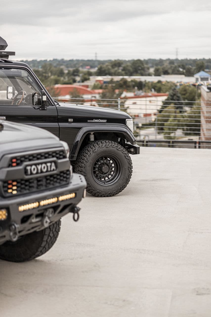 Rear view of 1993 Toyota Land Cruiser with truck suv wheels
