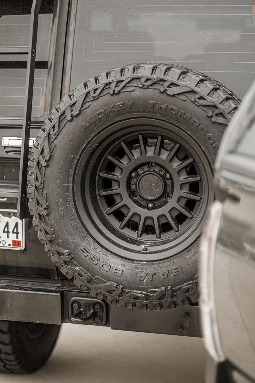 Detail view of 1993 Toyota Land Cruiser with truck suv wheels