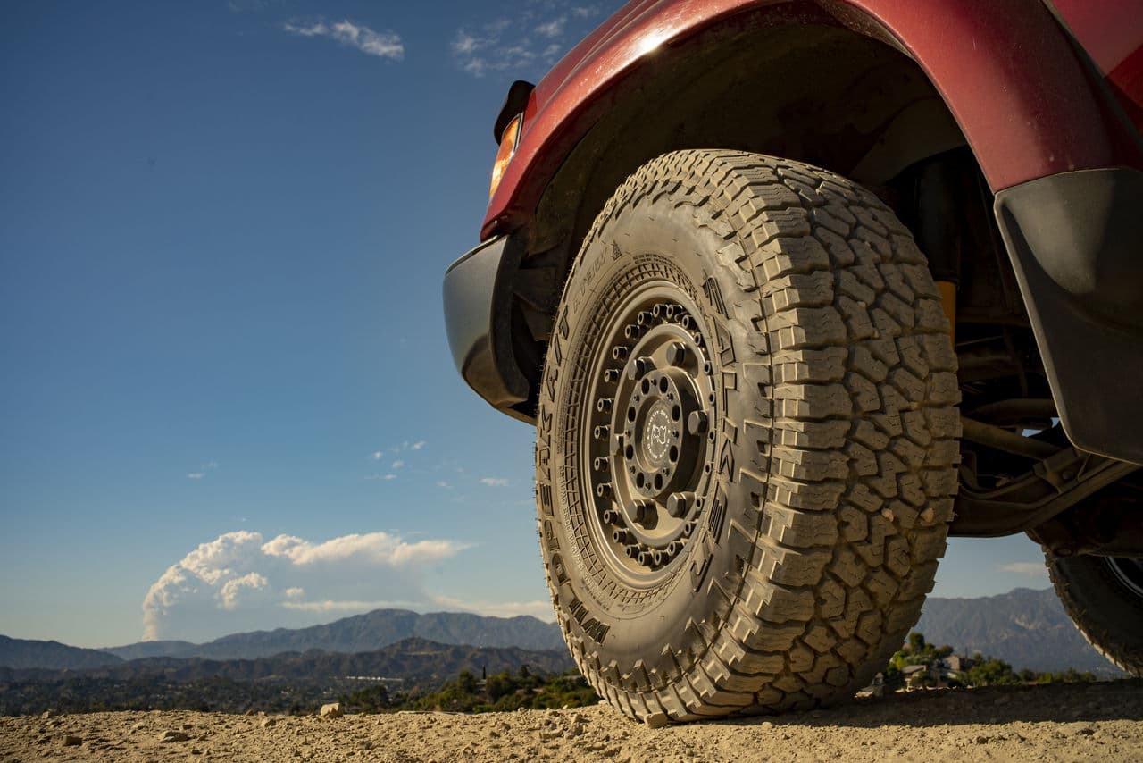 Rear view of 1993 Toyota Land Cruiser with wheels