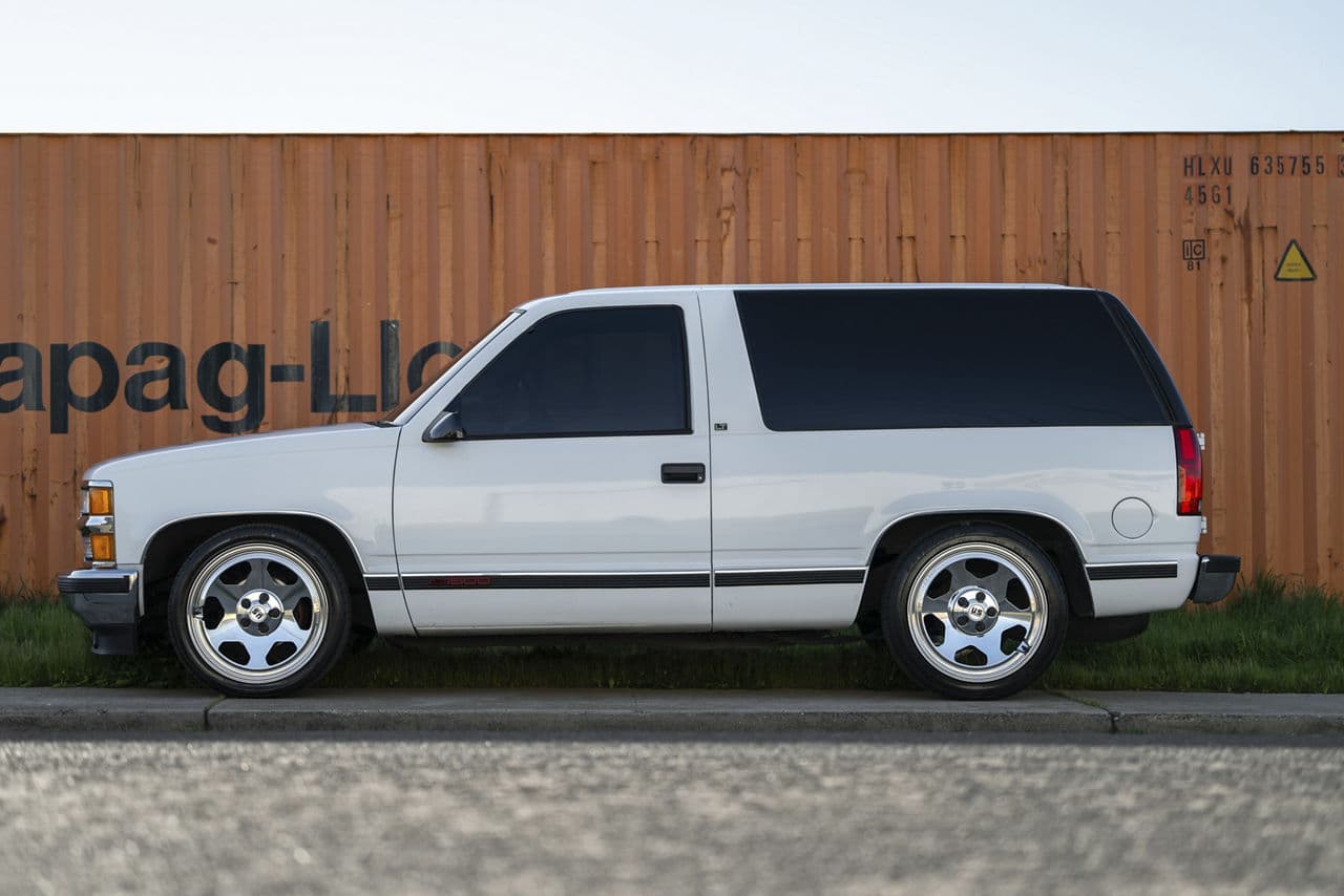 Rear view of 1994 Chevrolet Tahoe with wheels