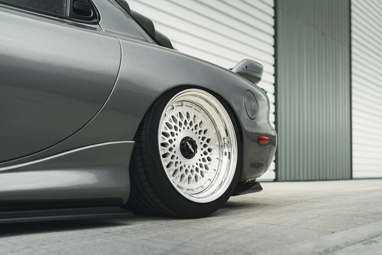 Interior of 1994 Mazda RX7 with wheels