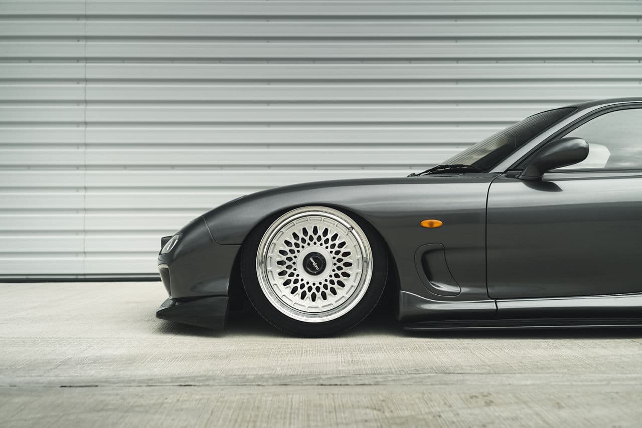 Detail view of 1994 Mazda RX7 with wheels