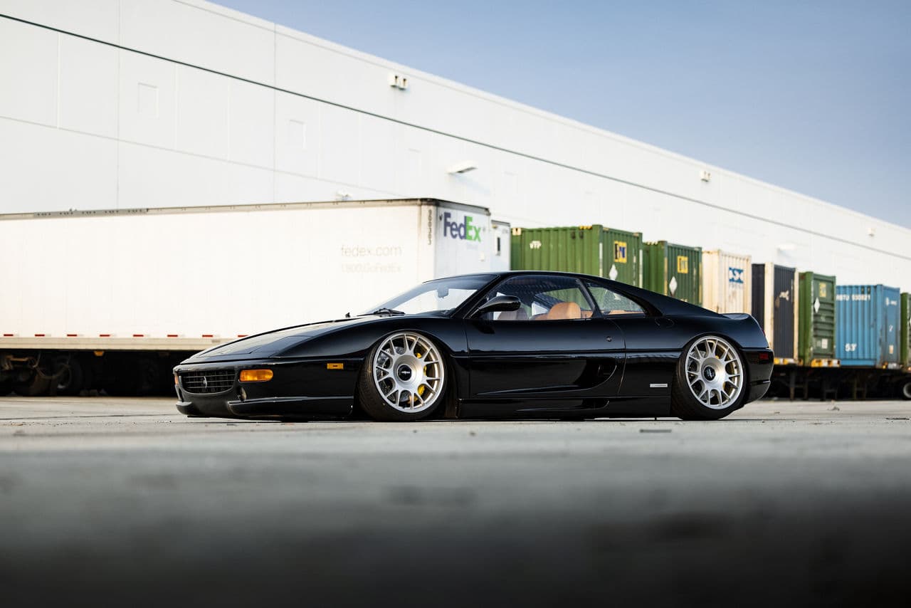 Rear view of 1995 Ferrari F355 with wheels