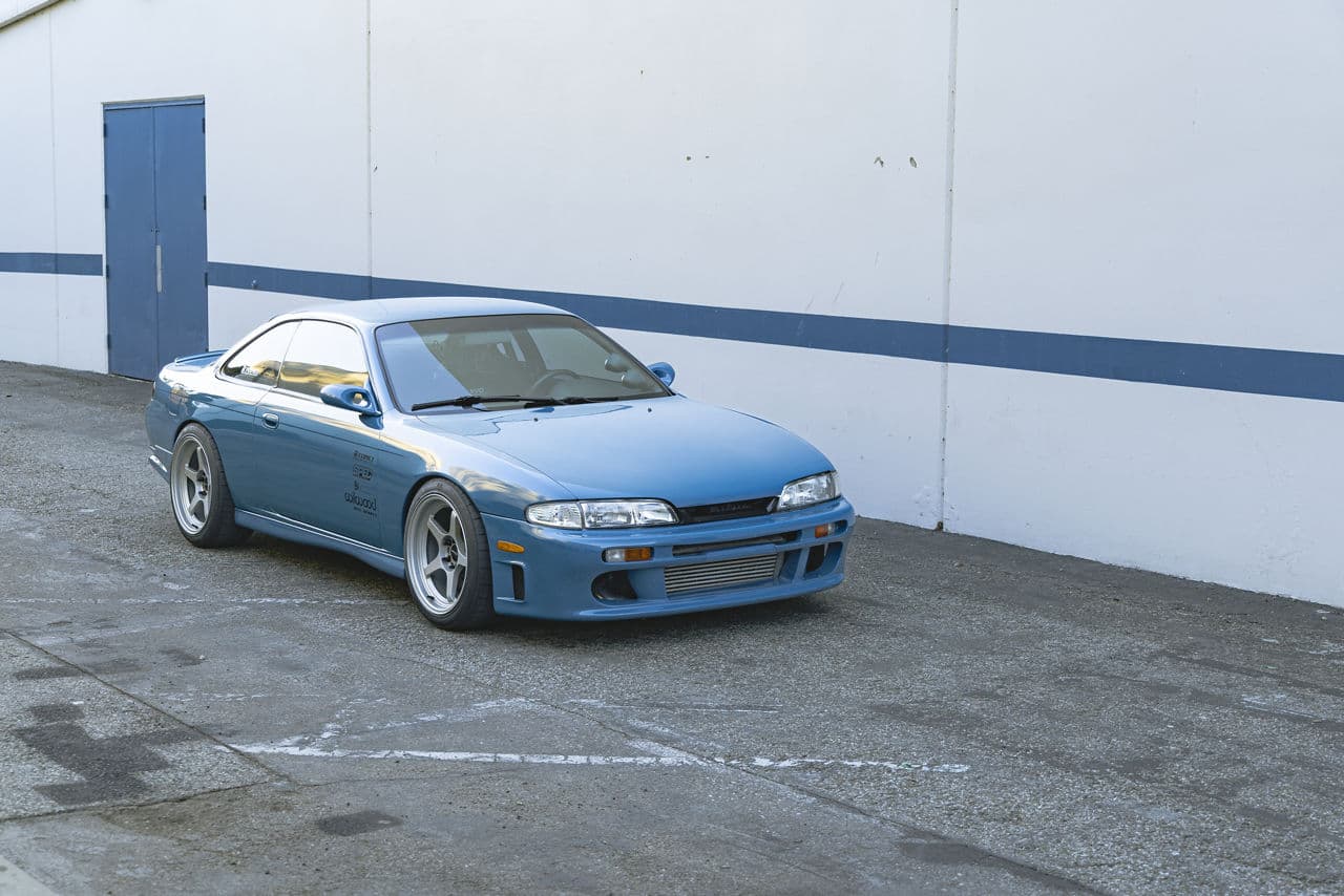 Rear view of 1995 Nissan Silvia with wheels
