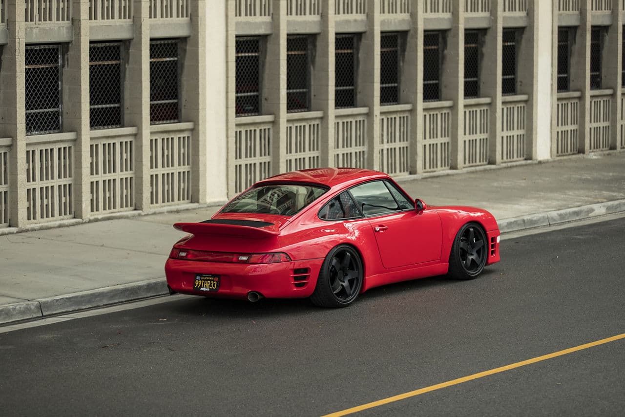 Front view of 1997 Porsche 993 with wheels