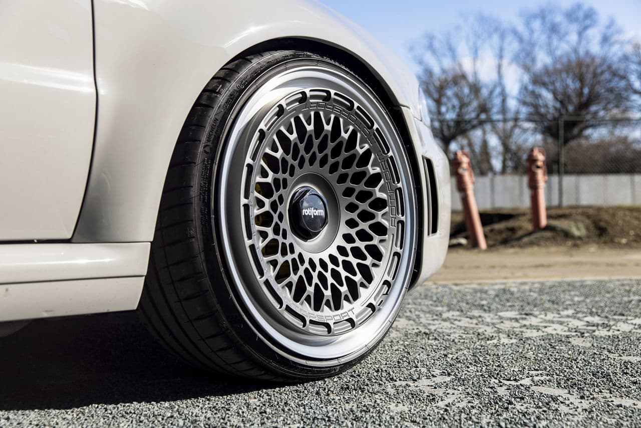 Rear view of 1999 Audi RS4 with wheels