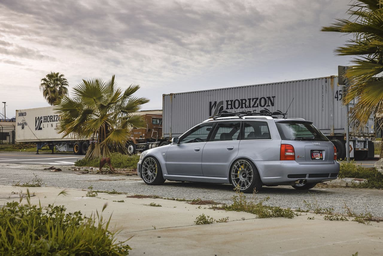 Rear view of 2001 Audi RS4 with wheels