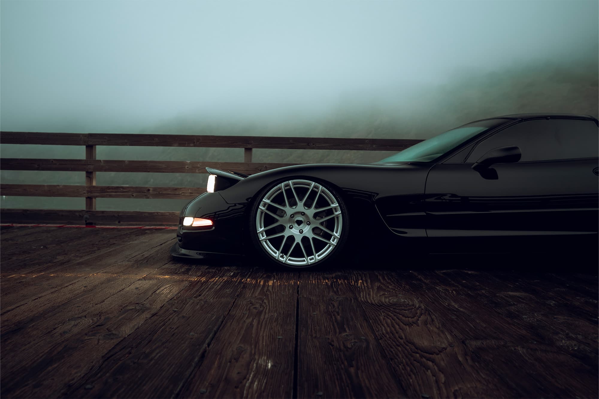 2001 Chevrolet Corvette — wheels, side profile