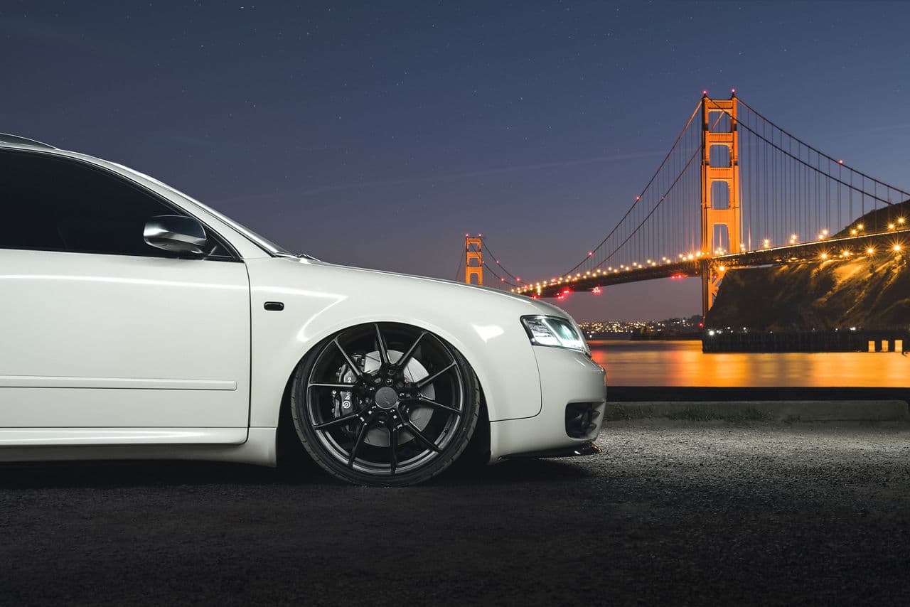 Detail view of 2004 Audi S4 with wheels