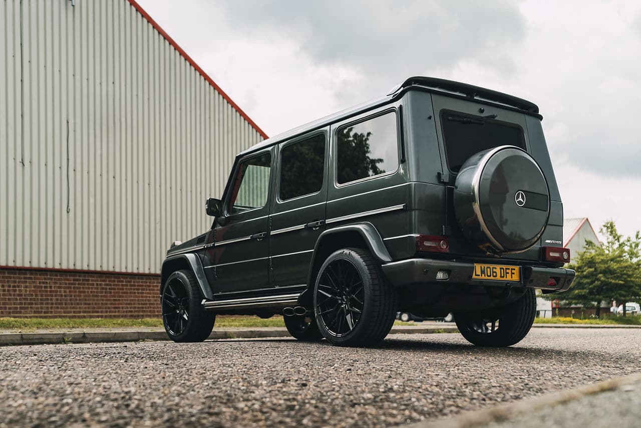 Rear view of 2006 Mercedes-Benz G55 with wheels