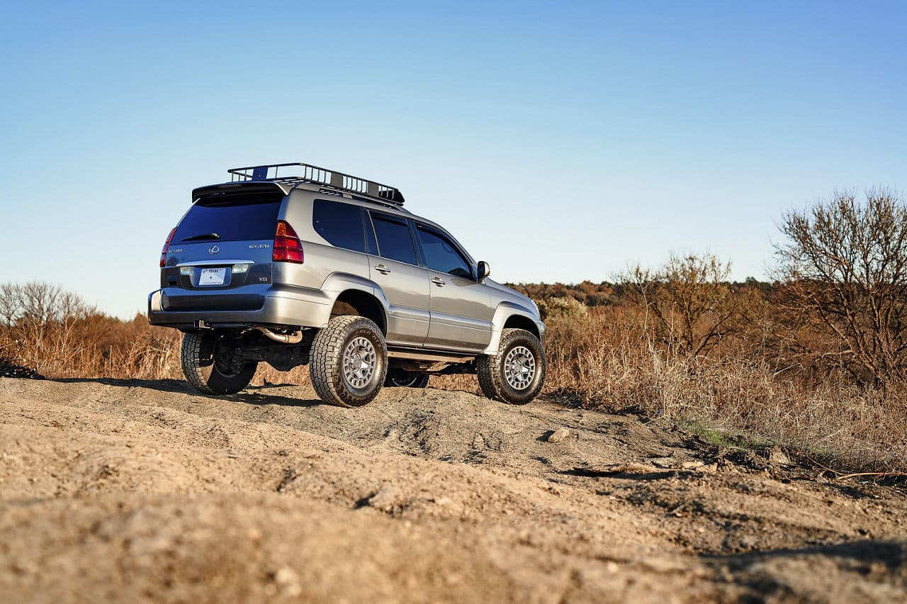 Side profile of 2008 Lexus GX470 with vehicle wraps