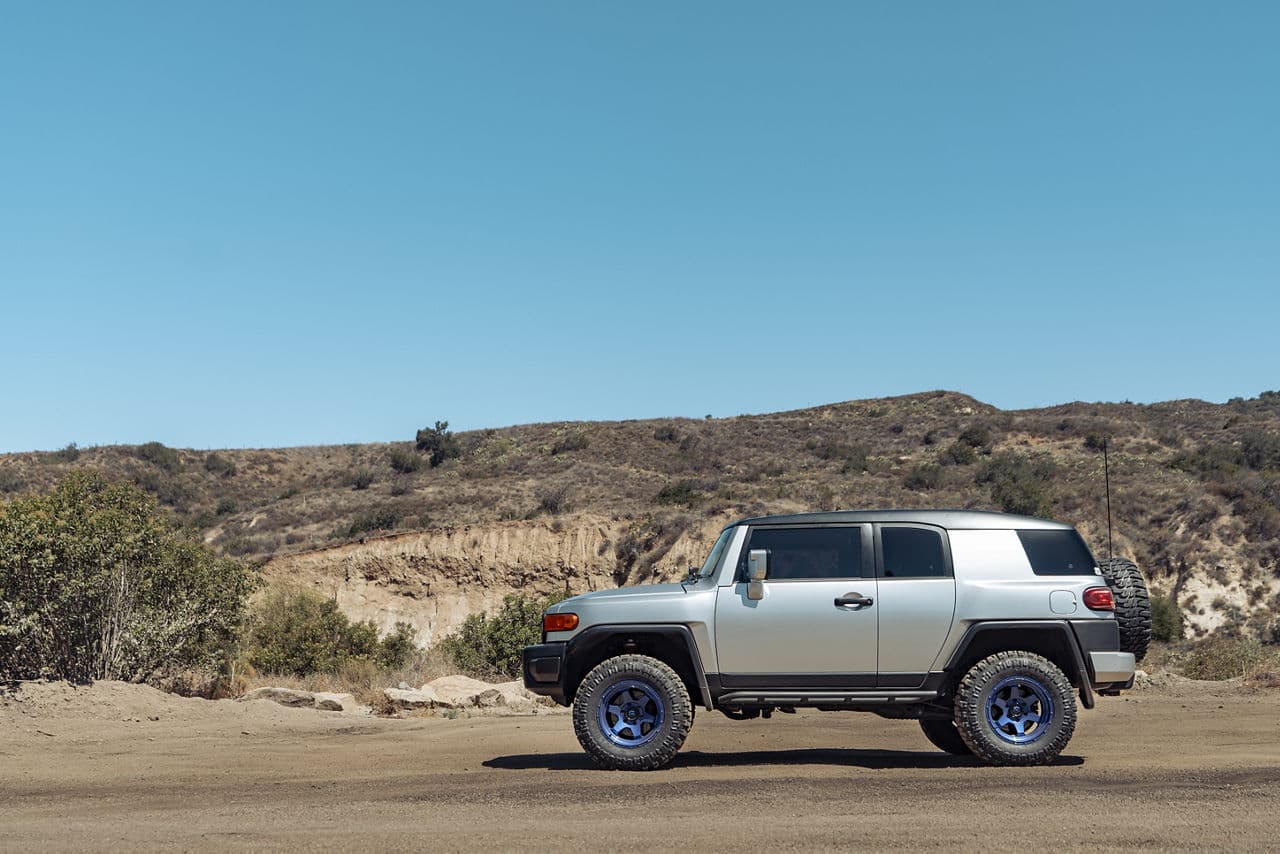 Detail view of 2010 Toyota FJ Cruiser with vehicle wraps