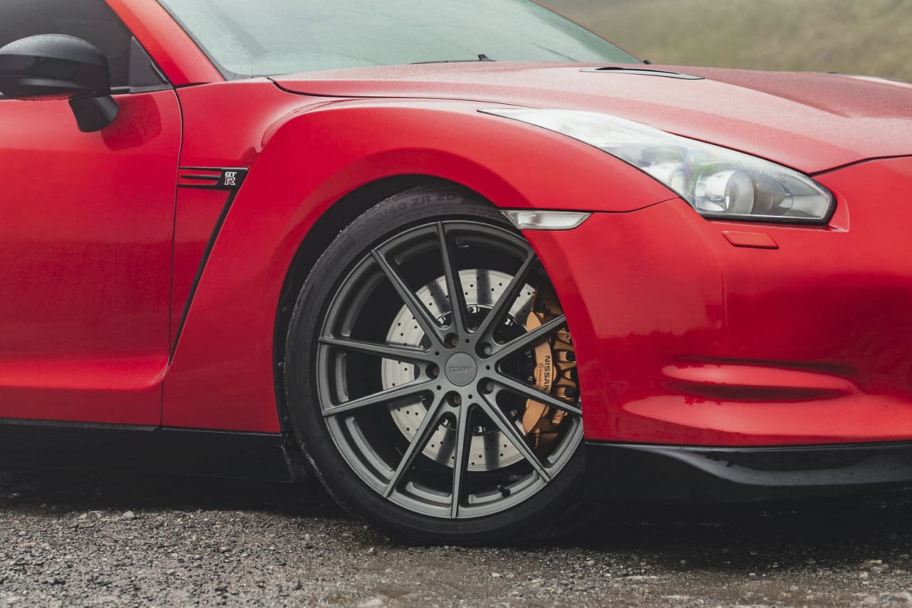 Interior of 2011 Nissan GTR with wheels