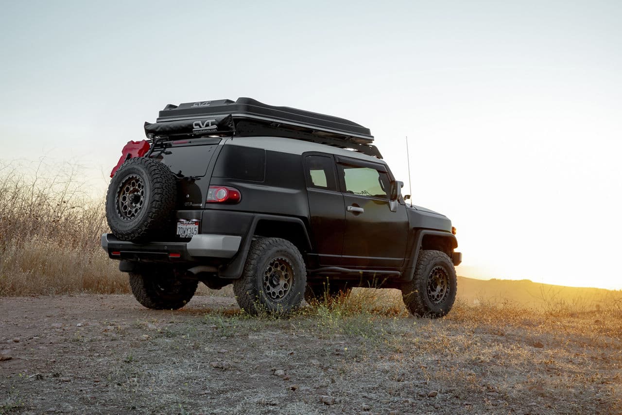 Rear view of 2011 Toyota FJ Cruiser with wheels
