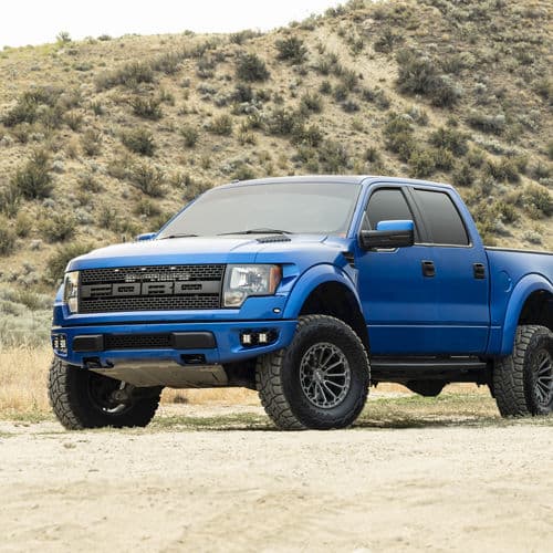 Interior of 2012 Ford F150 Raptor with truck suv wheels