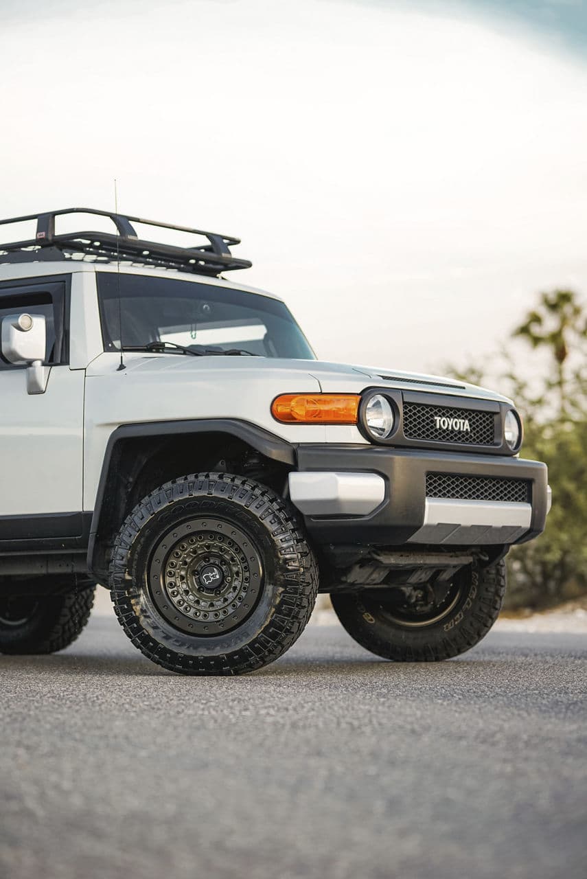 Rear view of 2012 Toyota FJ Cruiser with wheels