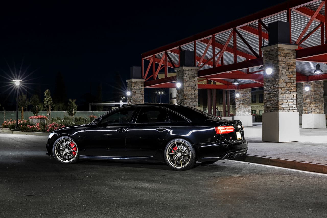 Rear view of 2013 Audi S6 with wheels