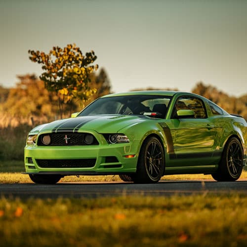 Interior of 2013 Ford Mustang with wheels