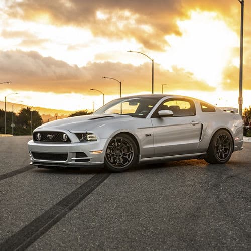 Detail view of 2013 Ford Mustang with wheels