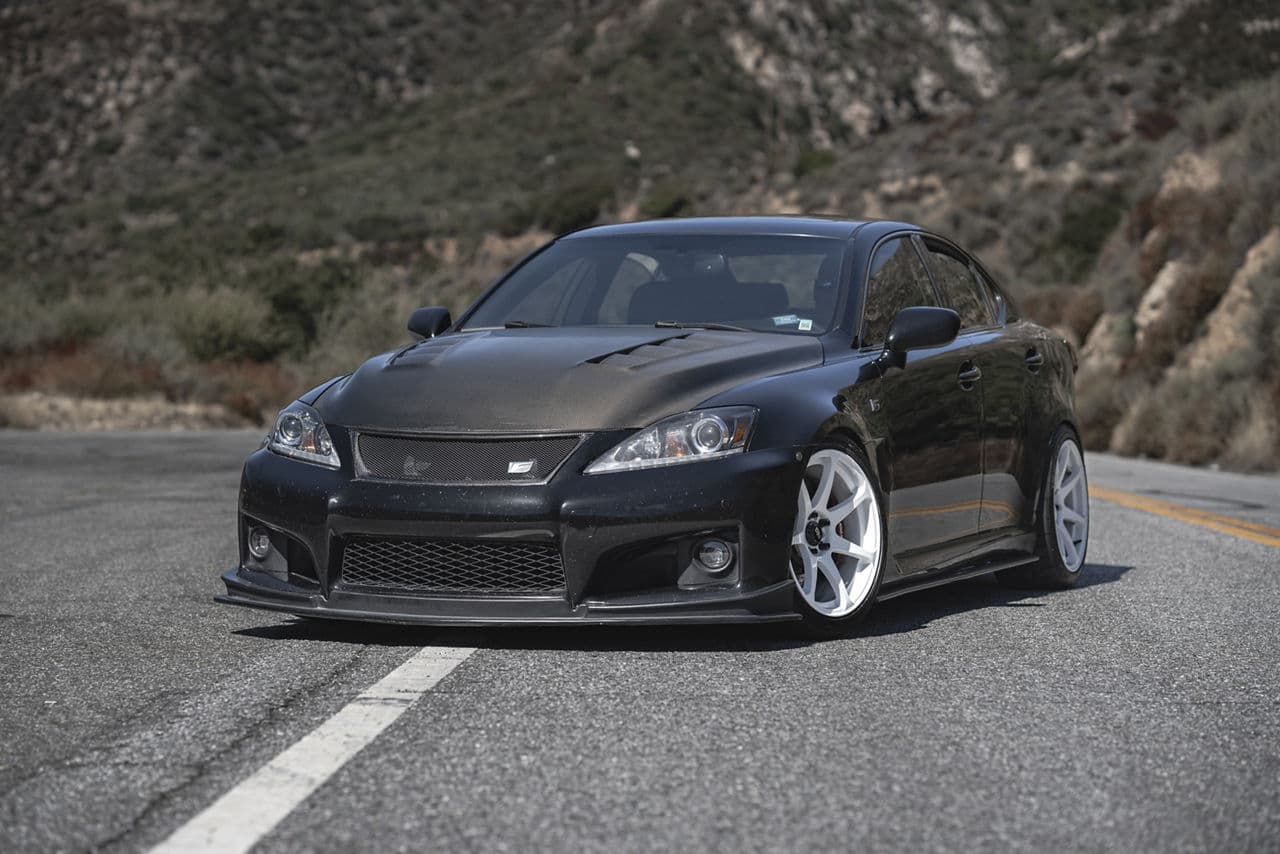 Side profile of 2013 Lexus IS with wheels