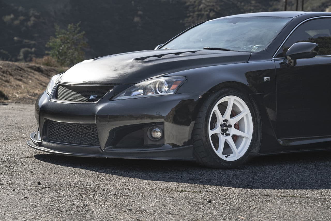 Rear view of 2013 Lexus IS with wheels