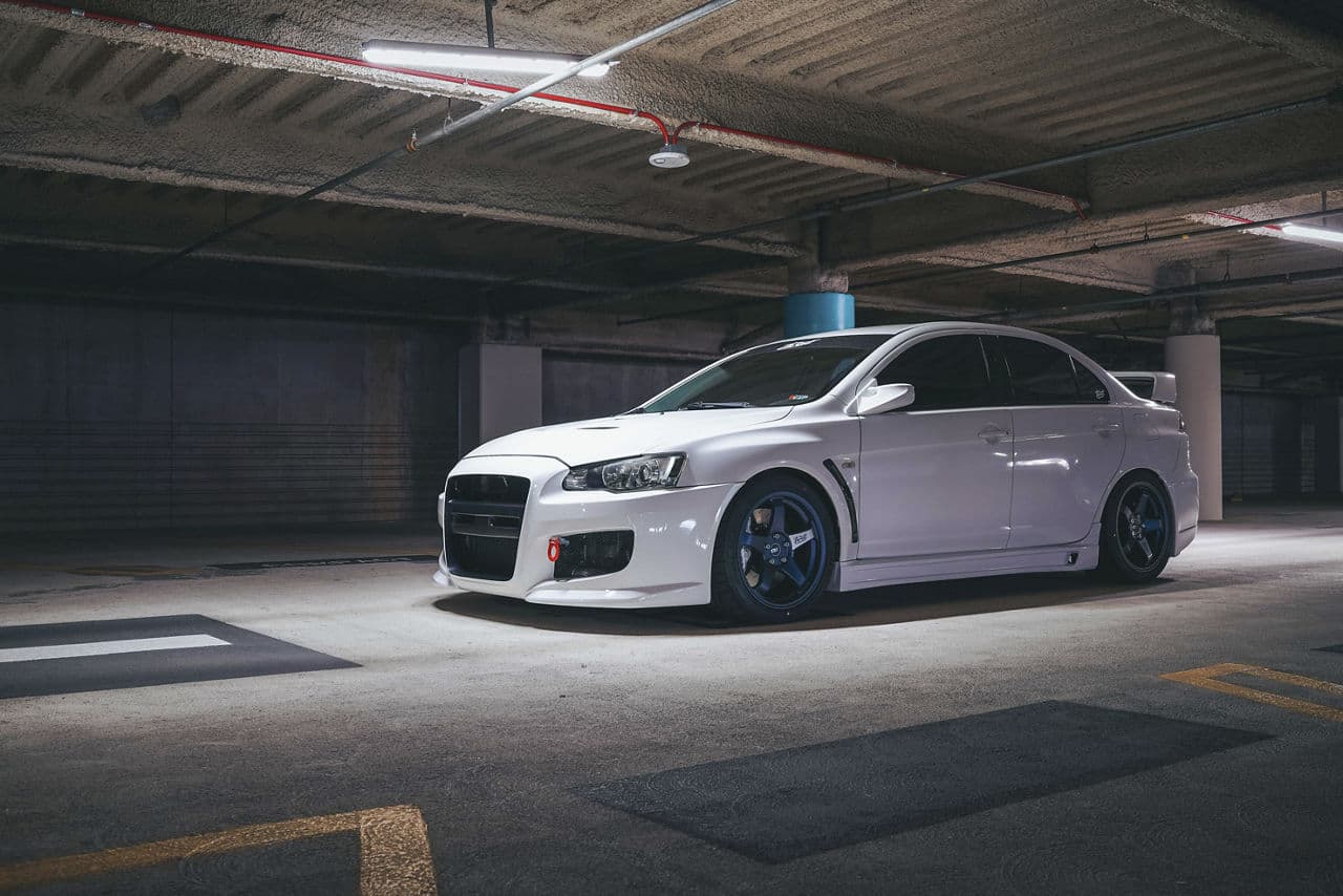 Detail view of 2013 Mitsubishi Evo X with wheels