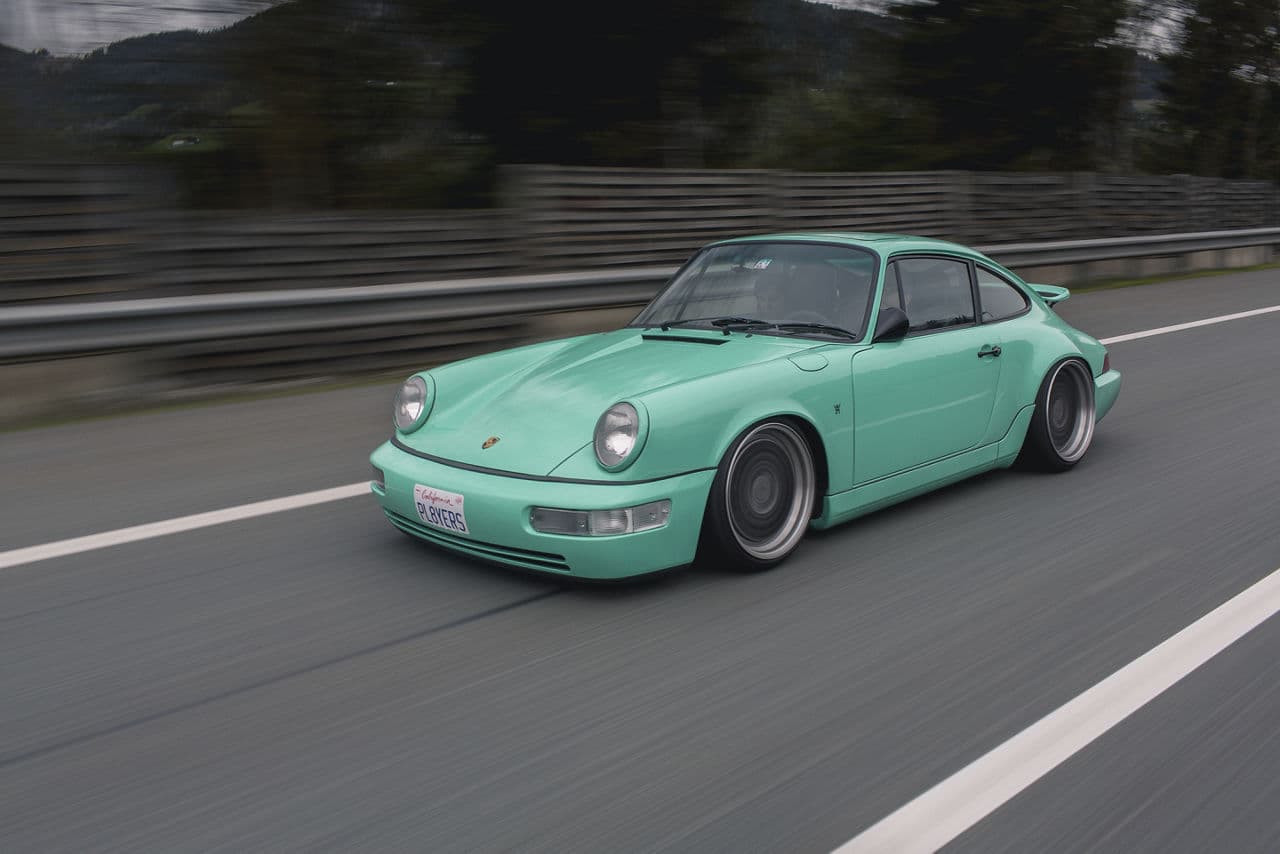 Detail view of 2013 Porsche 911 with wheels