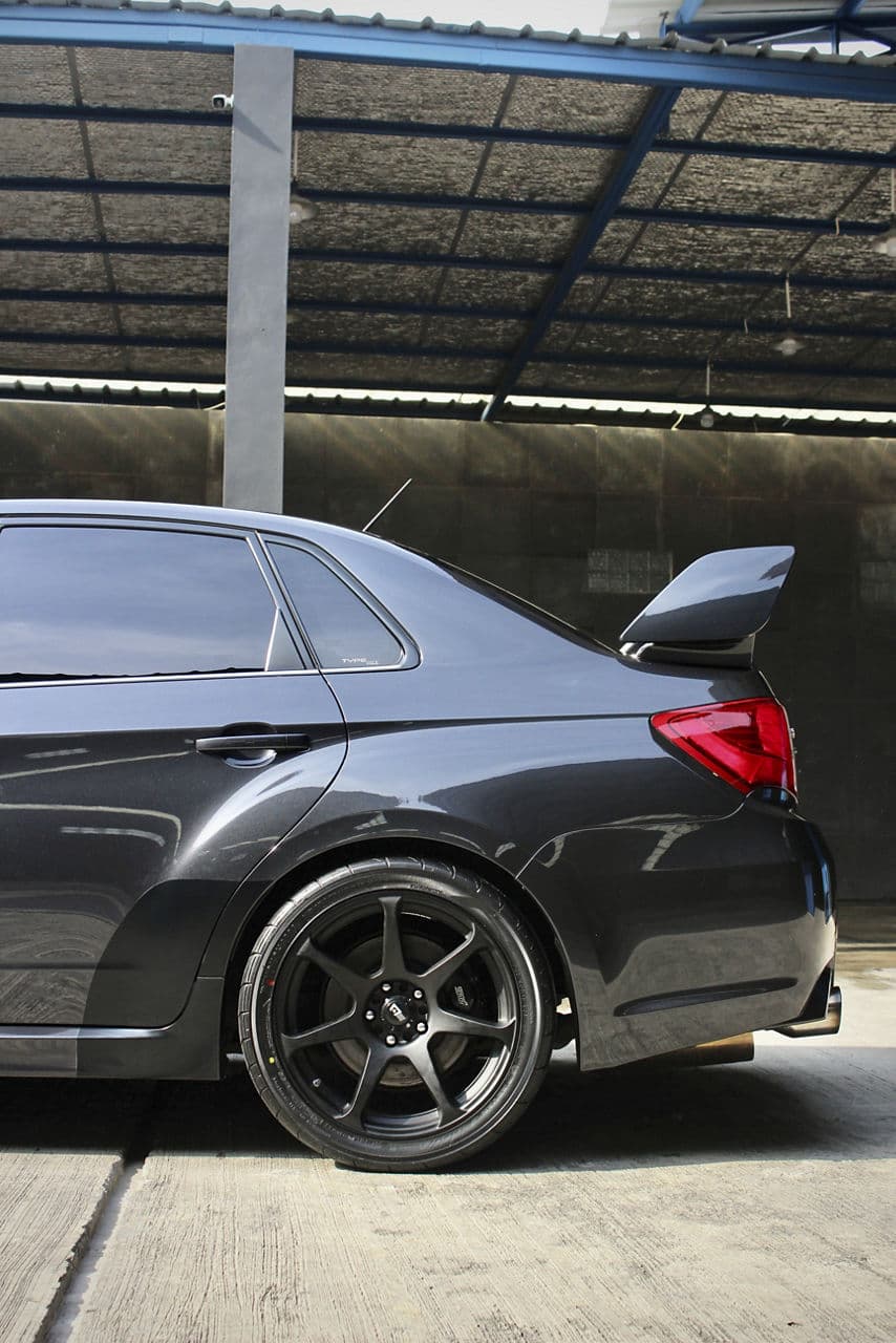Detail view of 2013 Subaru WRX STI with wheels