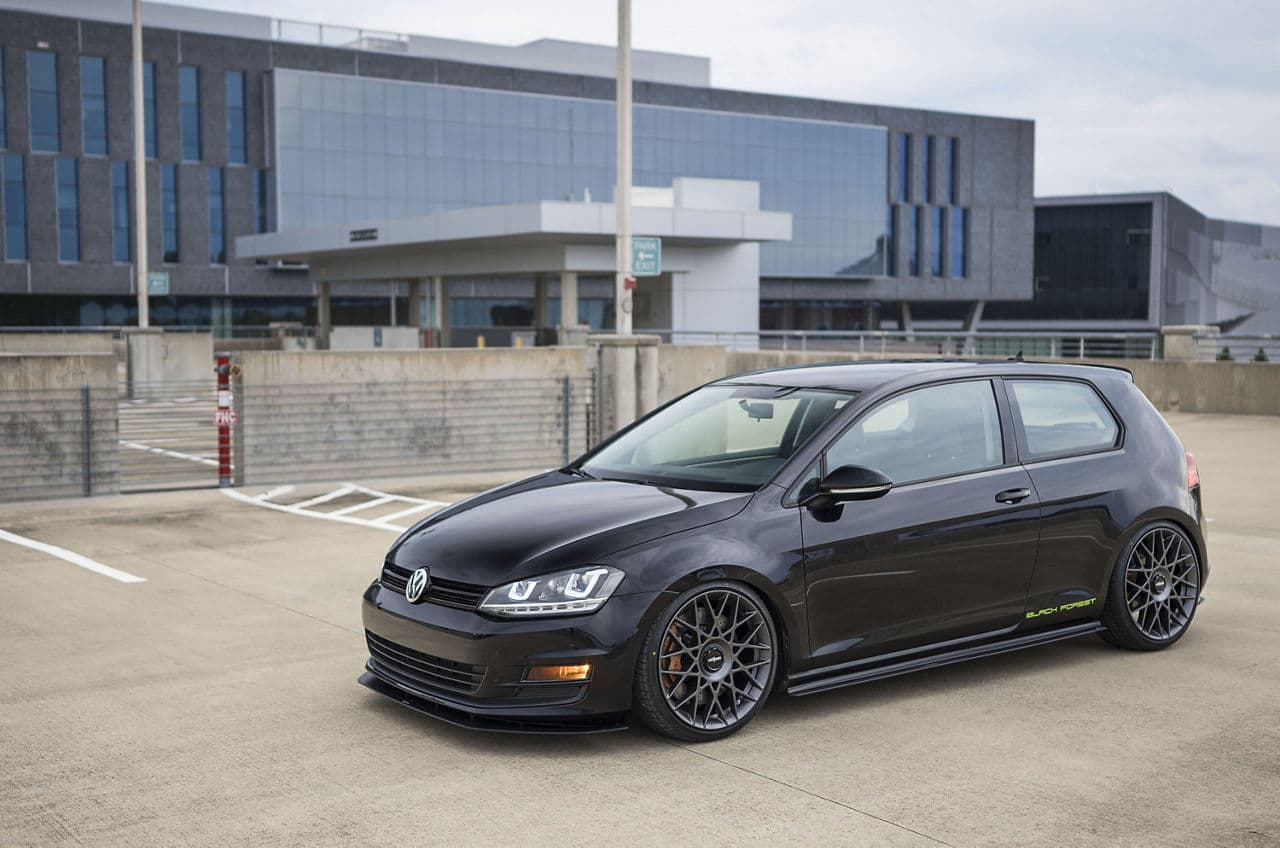 Interior of 2013 Volkswagen Golf GTI with wheels