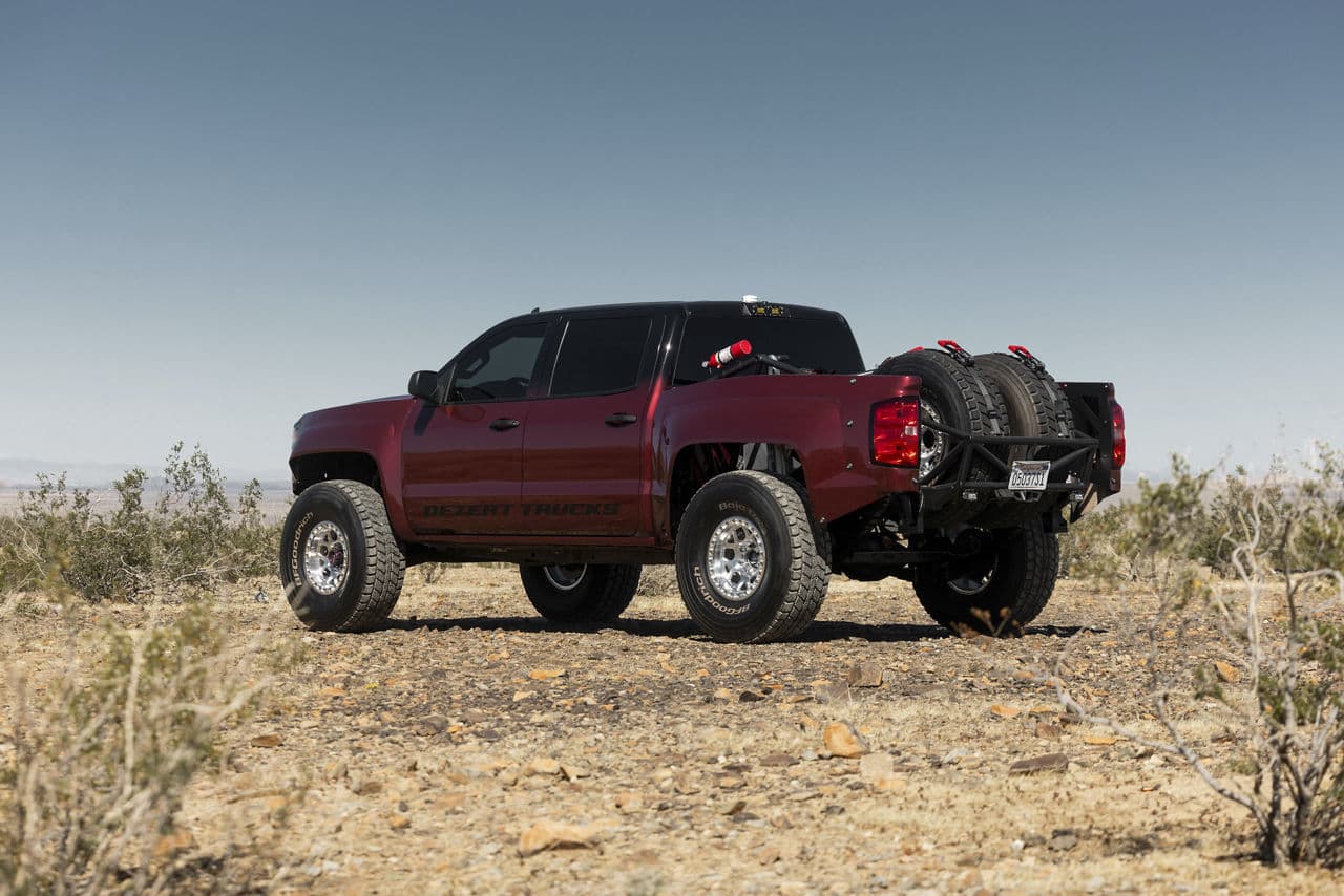 Rear view of 2014 Chevrolet Silverado with truck suv wheels