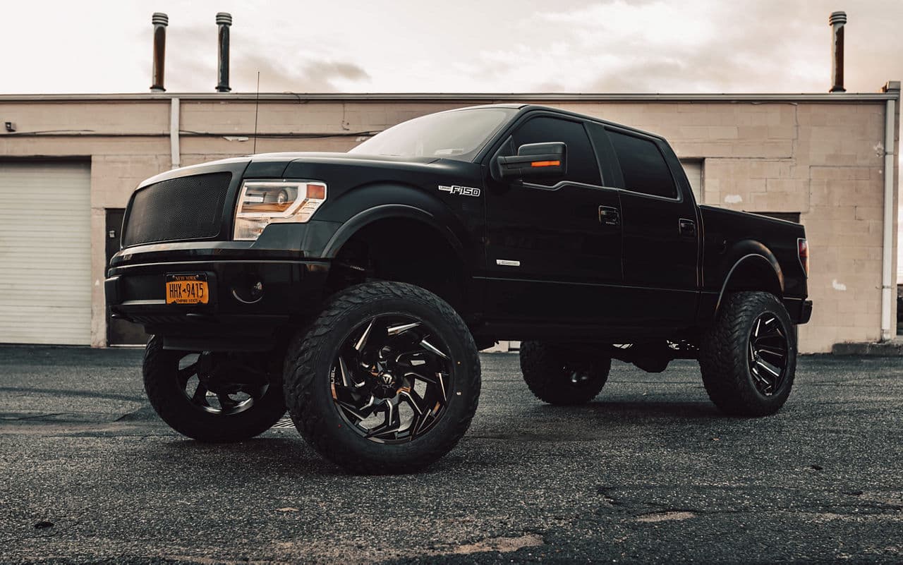 Side profile of 2014 Ford F150 with truck suv wheels