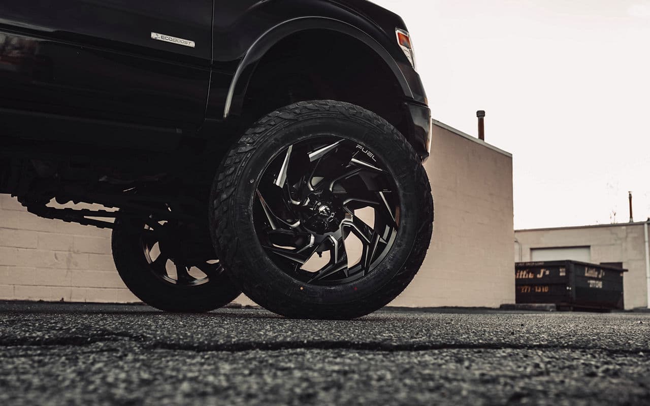Interior of 2014 Ford F150 with truck suv wheels