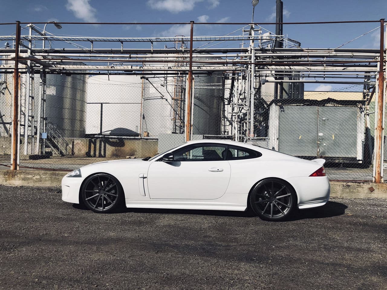 Rear view of 2014 Jaguar XKR with wheels