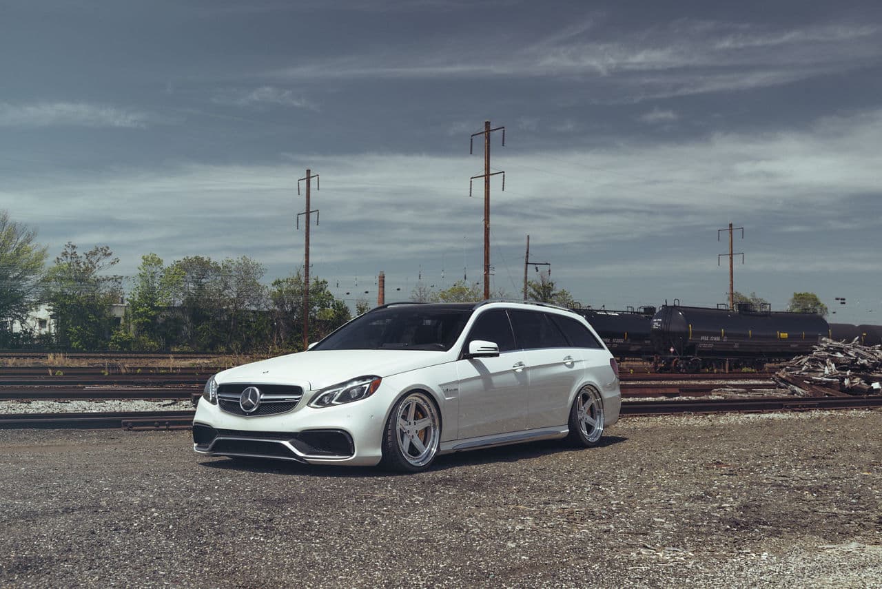 Interior of 2014 Mercedes-Benz E Class with wheels