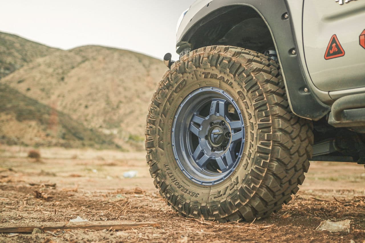 Detail view of 2014 Toyota Tacoma with wheels