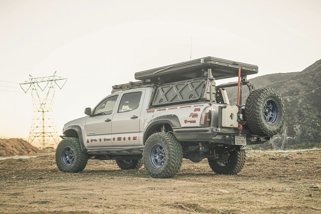 Rear view of 2014 Toyota Tacoma with wheels