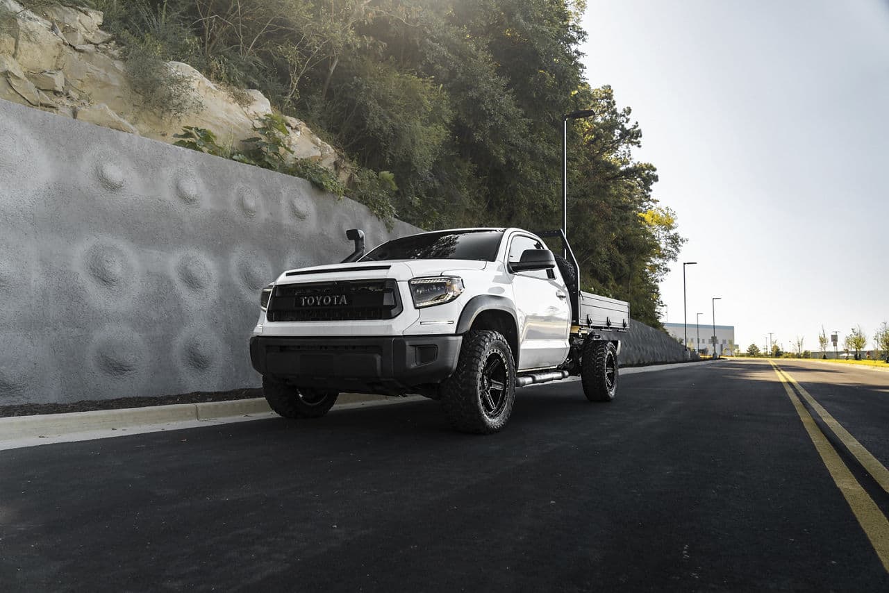 Side profile of 2014 Toyota Tundra with truck suv wheels