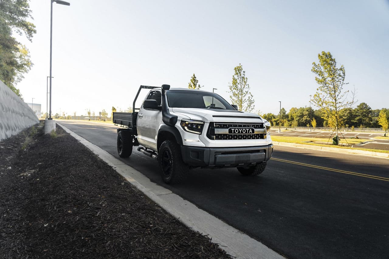 Rear view of 2014 Toyota Tundra with truck suv wheels