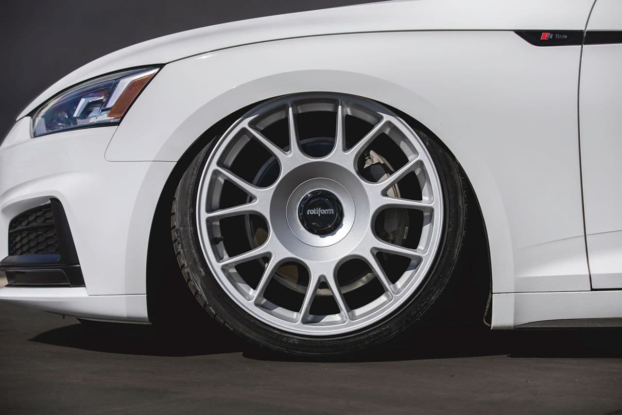 Interior of 2015 Audi A5 with wheels
