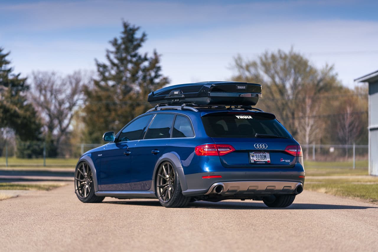 Rear view of 2015 Audi Allroad with wheels