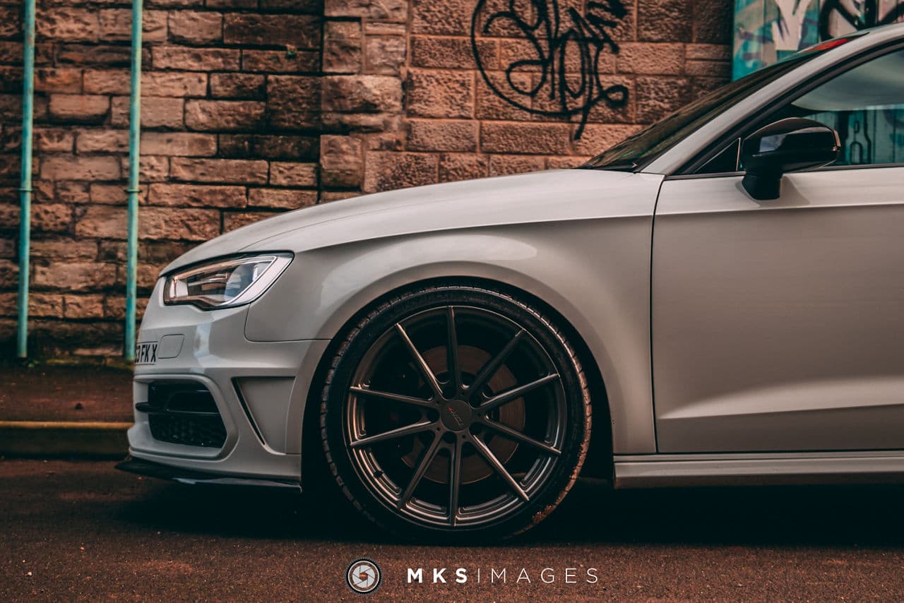 Interior of 2015 Audi S4 with vehicle wraps