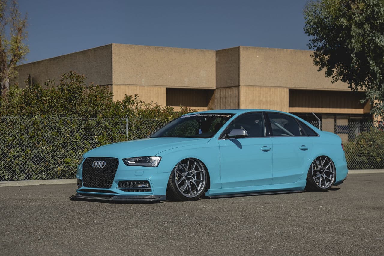 Front view of 2015 Audi S4 with vehicle wraps