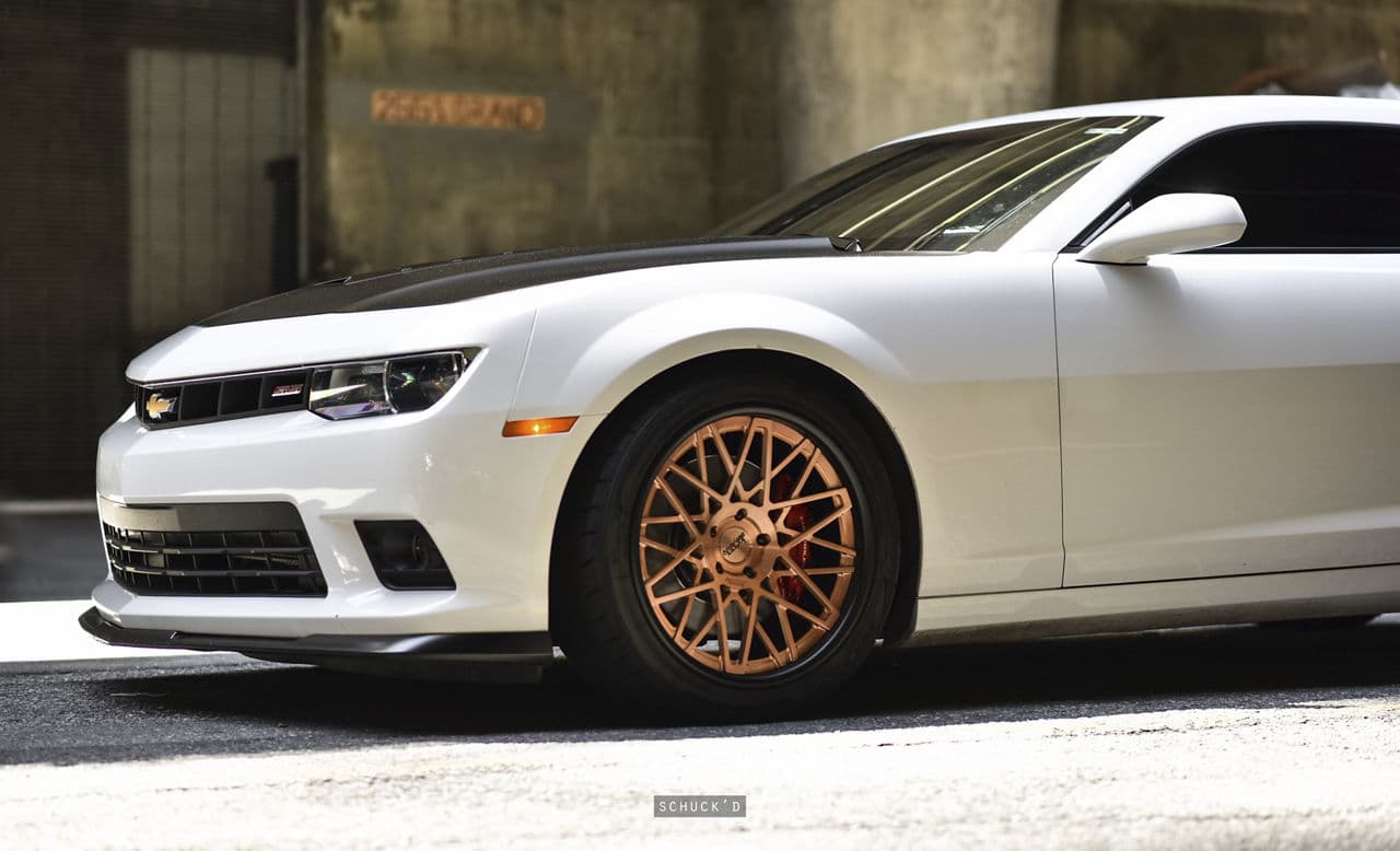 Detail view of 2015 Chevrolet Camaro with wheels