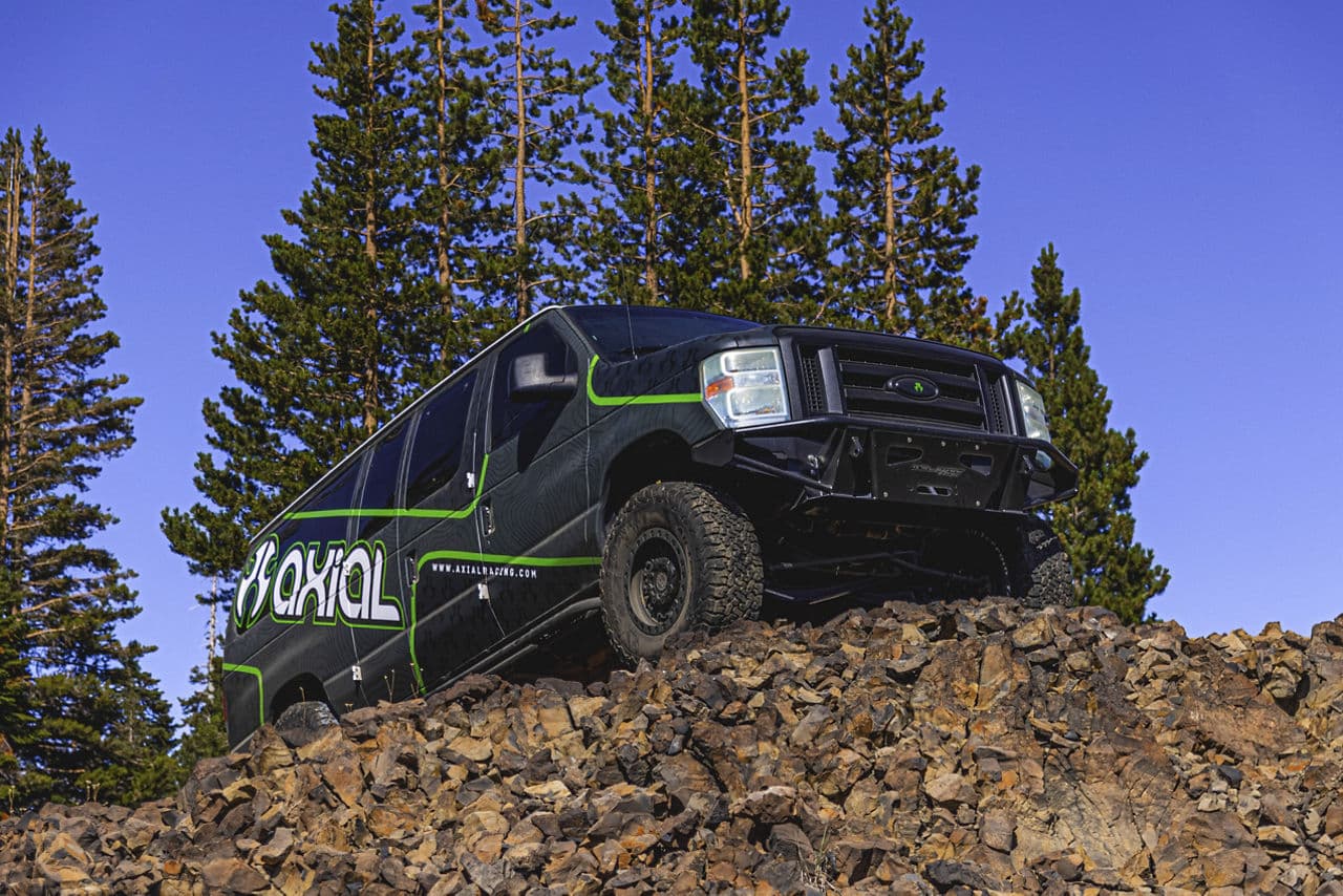 Rear view of 2015 Ford Econoline with wheels