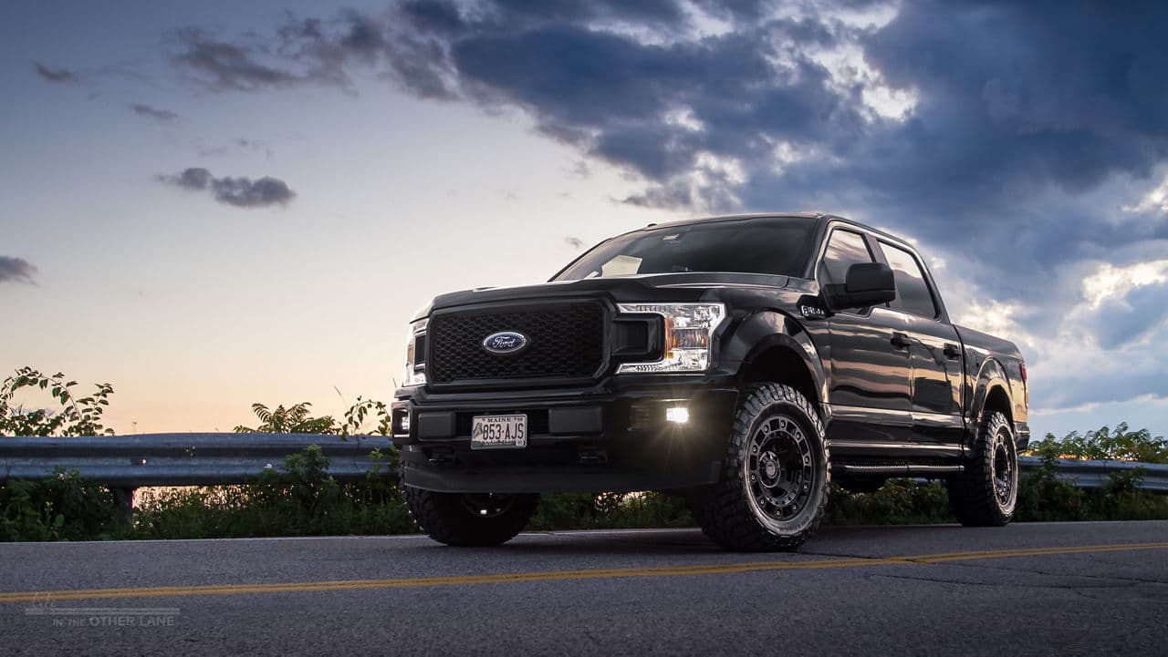 Front view of 2015 Ford F150 with truck suv wheels