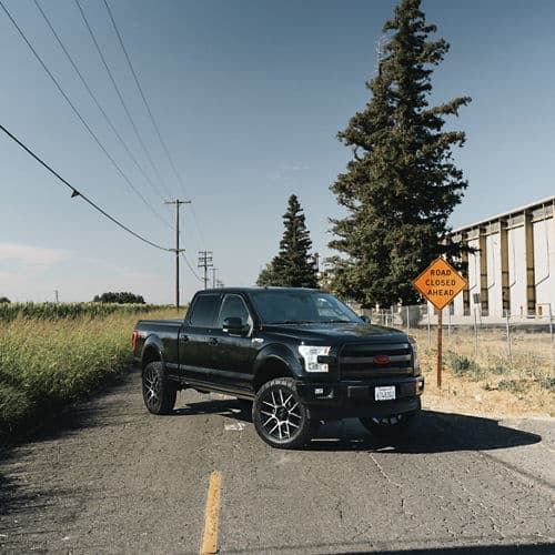 Interior of 2015 Ford F150 with truck suv wheels