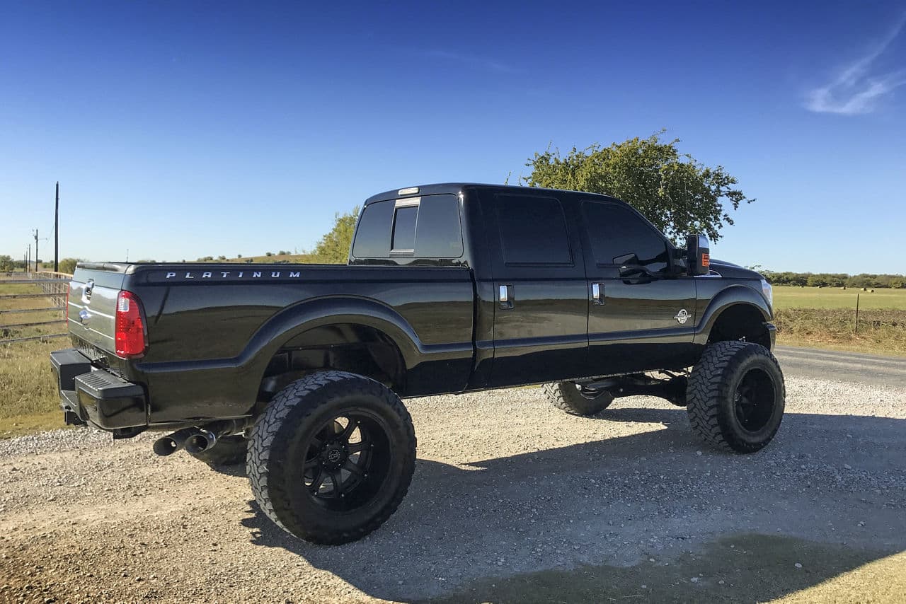 Front view of 2015 Ford F250 with truck suv wheels