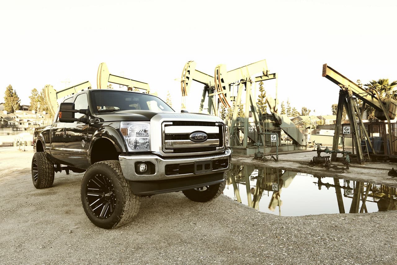 Interior of 2015 Ford F250 with wheels