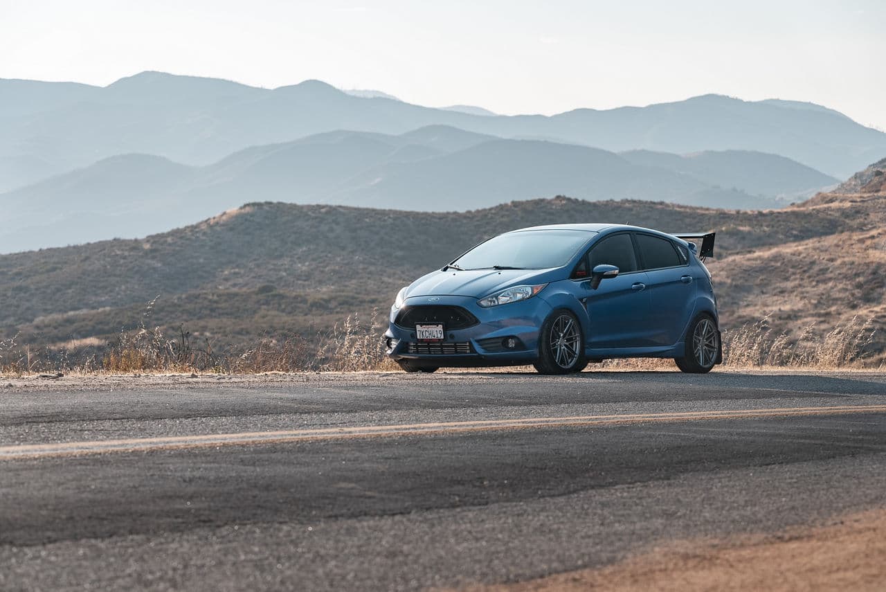 Side profile of 2015 Ford Fiesta with wheels